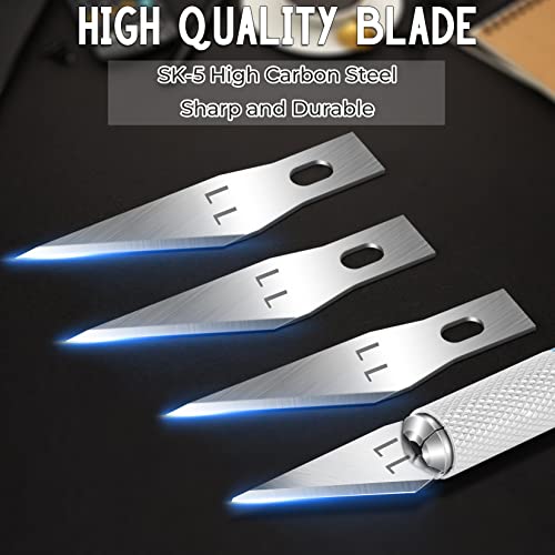 image for Jetmore 100 Pack Exacto Knife Blades, Hobby & Craft Knife Replacement 