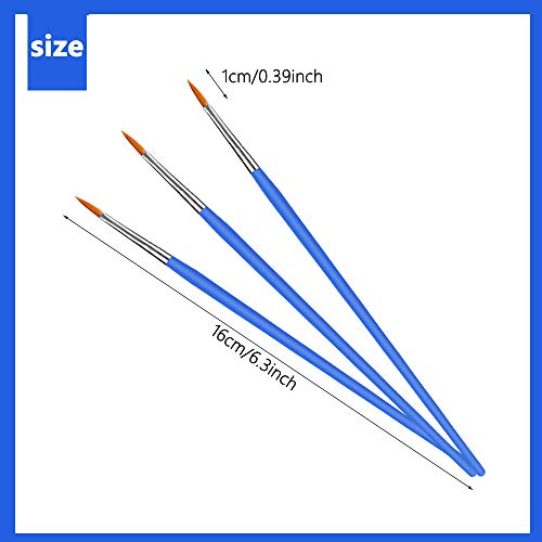 Acrylic Paint Brushes Set, Flat Pointed Tip Paintbrushes For Oil Watercolor Art Craft Models Body Face Nail Rock Painting, Nylon Hair Painting Brush For Professional And Kids 20Pcs Blue #TOP5