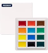 Amazon.co.jp: MEEDEN 水彩 パレット セラミック製 ふた付き 洗浄便利