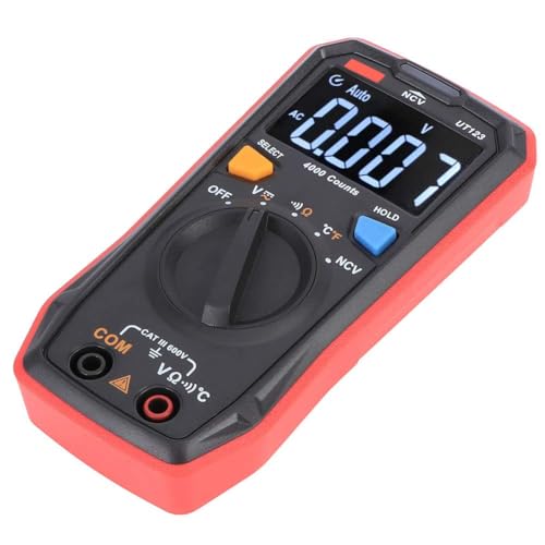 Image of Multimeter, UT123 Color Screen Digital Multimeter AC /DC Voltage Frequency NVC Tester Meter, with Temperature Measurement Function