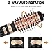 DAILYLIFE Rotating Hair Dryer Brush, Hot Air Brush with 2 Brushes (1.5
