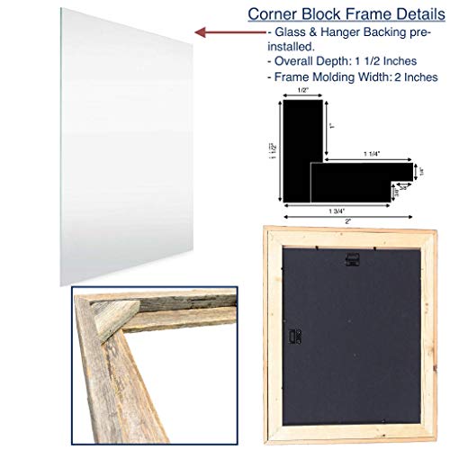 BarnwoodUSA-Rustic-Signature-Corner-Block-Picture-Frame-Our-11×14-Picture-Frame-can-be-Mounted-Horizontally-or-Vertically-and-is-Crafted-from-100-Recycled-and-Reclaimed-Wood-No-Assembly-Required BarnwoodUSA Rustic Signature Corner Block Picture Frame Our 11×14 Picture Frame can be Mounted Horizontally or Vertically and is Crafted from 100 Recycled and Reclaimed Wood No Assembly Required