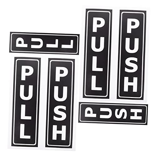 ABOOFAN 3 pares Pegatinas de Puerta Push Pull Autoadhesivas para Identificación de Accesos Calcomanías para Puertas de Vidrio Aplicación y Decoración de Oficina y Tiendas