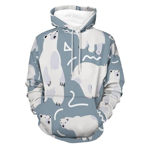 Hoodie ours polaire unisexe pull à capuche chaud grand confort pour homme et femme taille 2XL