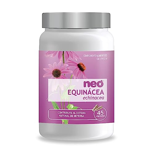 NEO | Extracto Seco de Aéreas de Equinácea | 45 Cápsulas | Fortalece las Defensas de Forma Natural | Ayuda a Respirar Mejor | Sin Gluten ni Lácteos