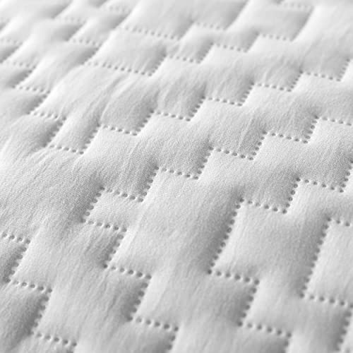 R.share White Queen Size Quilt Bedding Sets With Pillow Shams, Boho Full Lightweight Soft Bedspread Coverlet, Quilted Blanket Thin Comforter Bed Cover For All Season, 3 Pieces, 90X90 Inches #TOP4