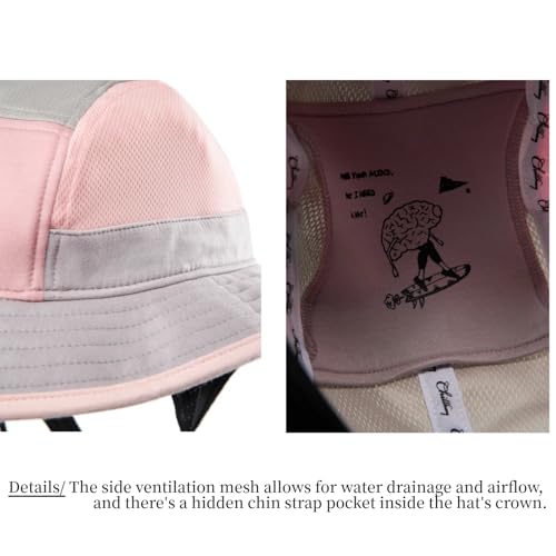Image of Color-Blocked Fisherman Style Sun Hat for Outdoor Camping, Surfing & Vacations - Wide Brim, UV Protective, Anti-Slip