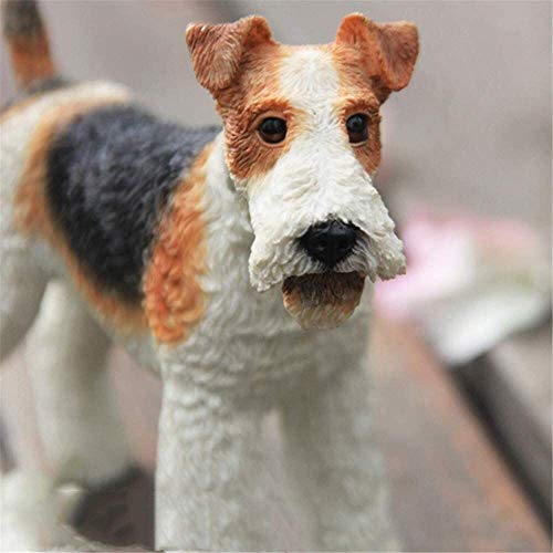 Ornament Decoration Fox Terrier Statue Sculpture Dog Statuette Simulation Animal Model Figurine Modern Home Indoor Decor Outdoor Garden Lawn Dwelling Patio Courtyard Decoration Ornament Crafts Home St #TOP2