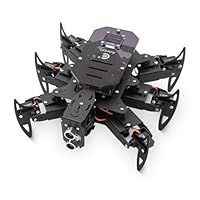 Adeept Ultimate Hexapod Spider Robot Kit, Metal Body, Arduino Programmierung, WiFi/IR Remote Control with OLED Display, Python/APP, STEM Educational Robotics Kit for Adults & Teens with PDF Manual