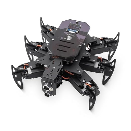 Adeept Ultimate Hexapod Spider Robot Kit, corpo in metallo, programmazione Arduino, telecomando WiFi/IR con display OLED, Python/APP, kit robotica educativa STEM per adulti e ragazzi con manuale PDF
