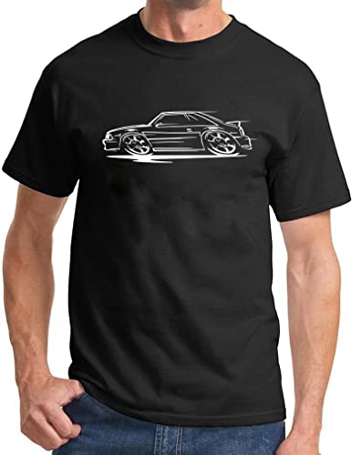 1993 Ford SVT Cobra Mustang 5.0 Redline Design Classic Print Tshirt Medium Black