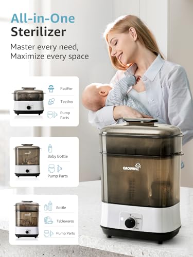 Image of Baby Bottle Sterilizer and Dryer, Quick Sterilizer Steam Bottle