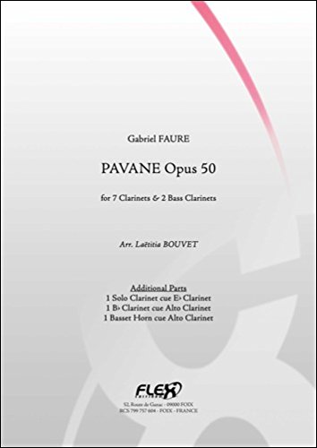 Partition clarinettes Pavane Opus 50 Gabriel Fauré musique classique