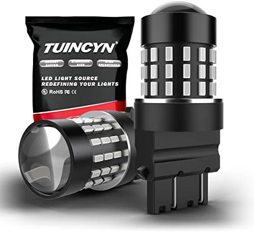 TUINCYN 7443 7440 T20 992 7444NA LED Bulbs White Super Bright 3014 54-EX Chipsets Backup Reverse Light Parking Light Daytime Running Light Rear Trun Signals Light Tail Light(2-Pack)