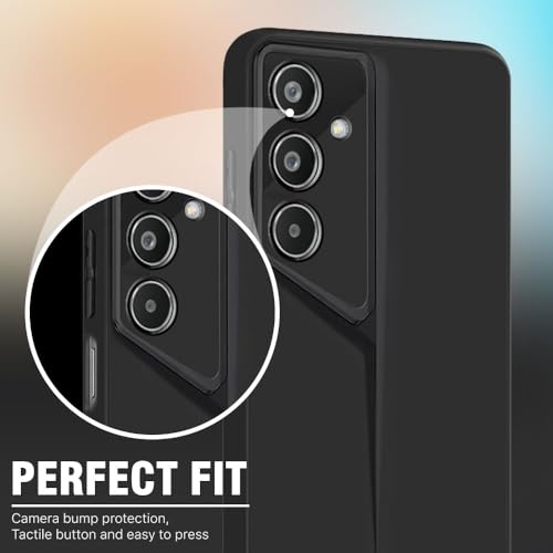 Image of WOW IMAGINE Slim Back Cover for Samsung Galaxy M35 5G | Blade Series Ultra Thin Case with Lightweight Design | Camera Protection | Soft Matte Silicone Flexible Mobile Case - Black