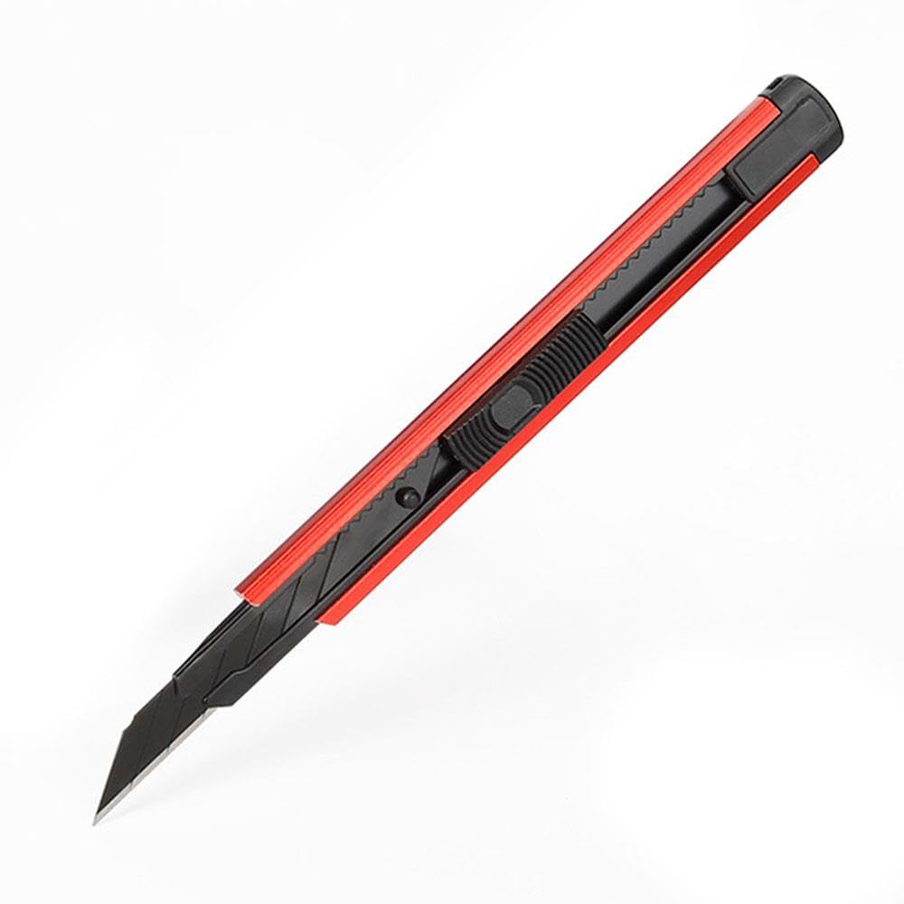 WorkPro WP212020 9 mm Alüminyum Kasa Cep Askılı Maket Bıçağı, Kırmızı