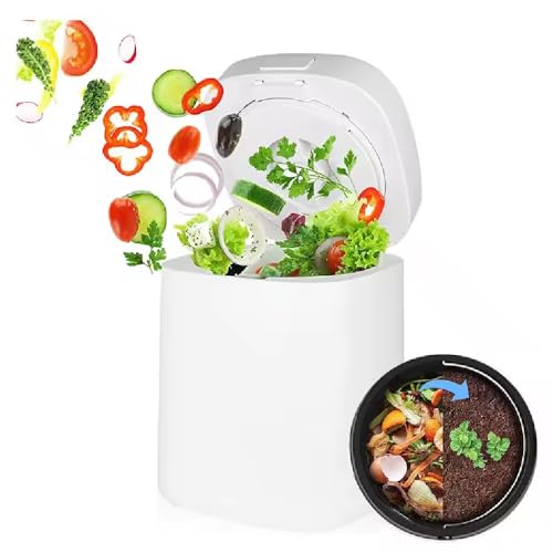 Odorless Electric Kitchen Composter, Countertop Food Waste Processor, Transforms Scraps to Dry Fertilizer with Real-time Temperature Regulation