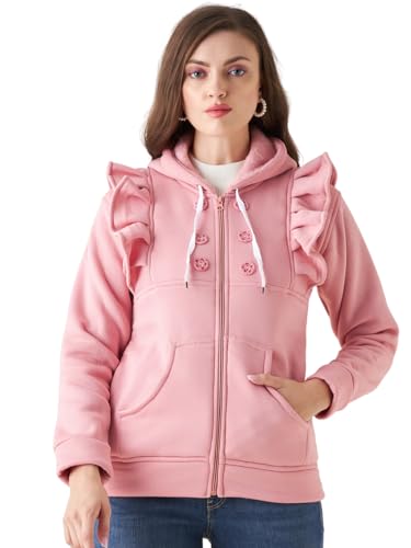 Image of Pivl Women Solid Hooded Casual Jacket For Winter||Winterwear||