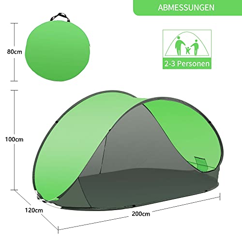 Strandmuschel Duhome Pop Up Strandzelt UV-Schutz Wurfzelt