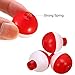 Syhood Fishing Float 1 Inch Fishing Float Push Button Floats Red and White Bobber Fishing Tackle(20 Packs)