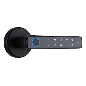 Toss Smart Rim Handle for Inernal Doors | 4-in-1 Keyless Digital Door Lock with Fingerprint, PIN, RFID Card & Key | Biometric Security for Home & Office