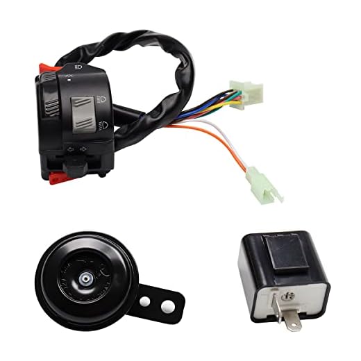 MotoParAcc Universal Turn Signal Light Switch Flasher Relay Horn Replacement Kit for ATV UTV Motorcycle Yamaha Honda Suzuki KTM Dirt Bike