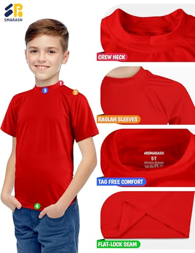 Image of Boy's UPF 50 Rash Guard Swim Shirts Short Sleeve Sun Protection SPF Fishing Surfing Water Beach Shirts Quick Dry