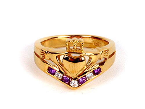Amethyst en argent sterling 925 : bague pierre fine violette pour femme