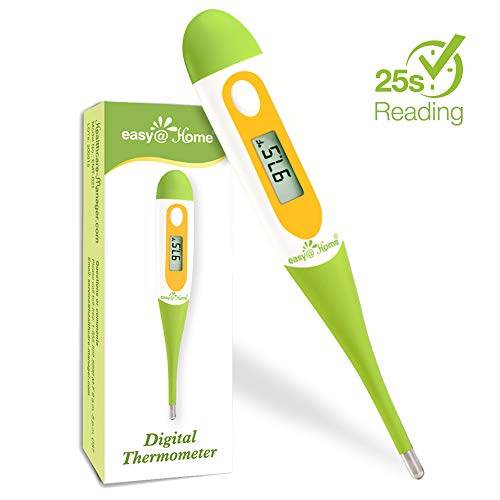 Digital Oral Thermometer for Adult and Kid, Easy@Home Accurate Fast Reading Body Temperature Thermometer for Oral and Underarm Measurement with Fever Alarm?EMT-021B-Green