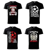 Perfekt DTF Print Bayern 4er Pack Fußball Stadt 2022 Unisex T-Shirt (XXL)