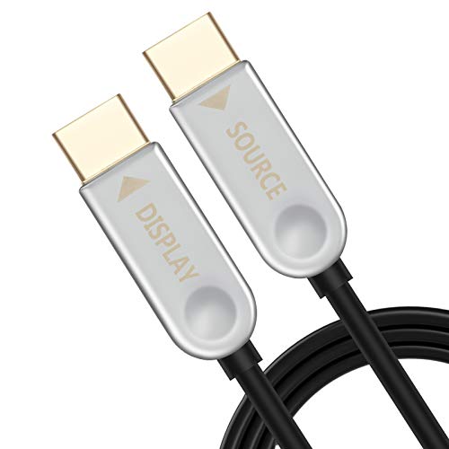 FeizLink 4K HDMI Fiber Optic Cable 40ft High Speed 18Gbps HDMI 2.0 4K 60Hz ARC HDR10 HDCP2.2 YUV4:4:4 Thin Slim Flexible HDMI Acive Optic Cable