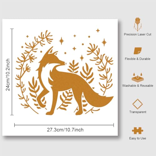 NBEADS Fox Plant Painting Stencil - Image 2
