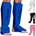 Elite Sports New Item Protective Kickboxing, MMA, Muay Thai Shin & Instep Guards Leg Pad Training Protective Gear Washable (S-M, Blue)