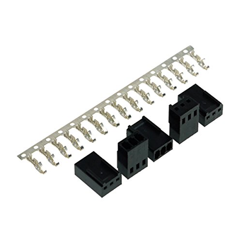 Phobya Fan Power Connector 3Pin gniazdo wraz z 3 pinami - 5 sztuk Black Kabel Connector