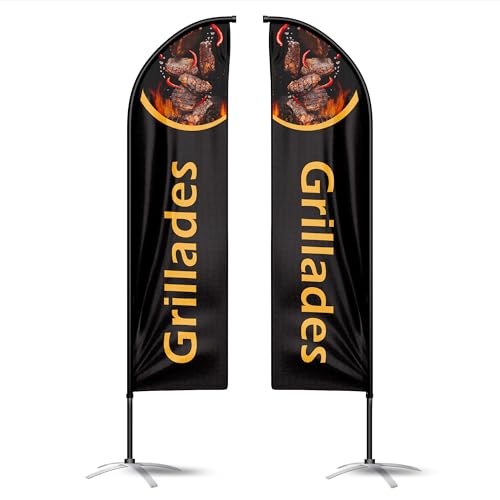 Oriflamme GRILLADES pour attirer les clients au food truck