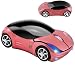 Cool 3D Sport Car Shape Mouse 2.4GHz Wireless Mouse Optical Ergonomic Gaming Mice Mini Small Office Mouse with USB Receiver for PC Laptop Computer for Kids Girls,1600DPI 3 Buttons(Pink)