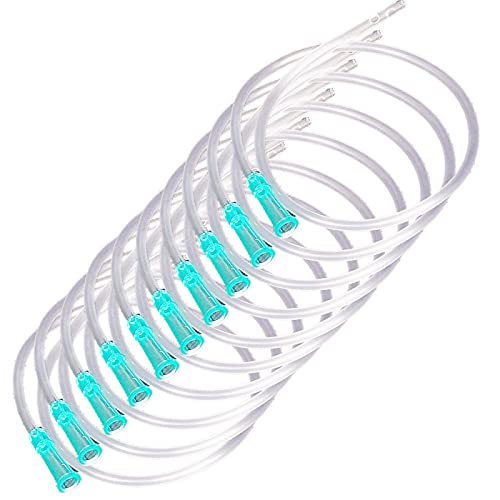 Tubo intestinal de un solo 50 cm,10 unidades de entrada,punta redonda y bordes redondeados,diámetro de 5,3 mm,tamaño universal para cualquier irrigador y juego de encogimiento, flexible,10 unidades Cover