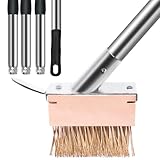 GeeRo 51 in. Wire Brush With Steel Handle for Cleaning Paving Joints, sidewalk, patio stones, and driveway cracks.