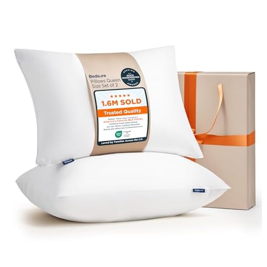 Bedsure Pillows Queen Size Set of 2 - Soft Bed Pillows for Sleeping 2 Pack, Fluffy and Supportive, Hotel Quality, Original Down Alternative Filling for Side, Back Sleepers