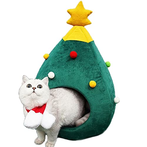 Niche pour chat Arbre de Noël : créez un coin douillet au salon ce Noël
