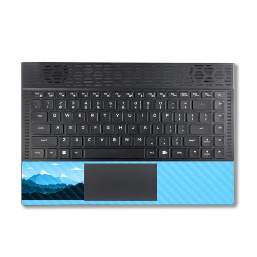 Image of MightySkins Carbon Fiber Skin Compatible With Alienware X14 R2 (2023) Full Wrap Kit - Poly Mountains | Protective Durable Textured Carbon Fiber Finish | Easy To Apply & Change Styles | Made in the USA