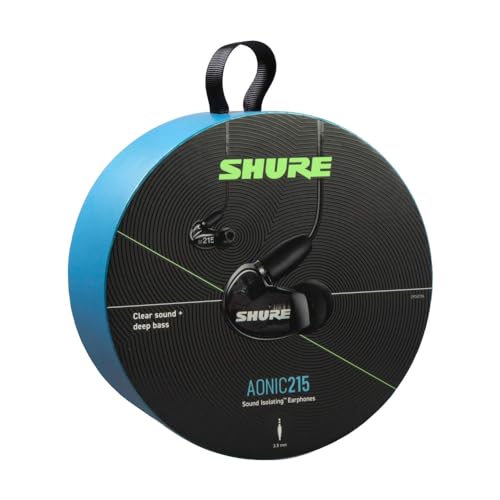 Image of Shure AONIC 215 Wired in Ear Earphones with Mic (Black)
