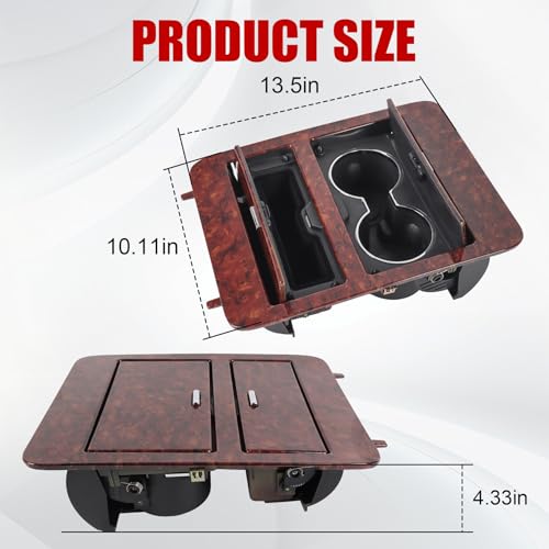 Portavasos para consola central estilo Woodgrain miniatura 2