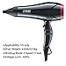 JINRI 1875W Negative Ionic Hair Dryer, Professional Salon Blow Dryer, Low Noise Fast Drying & Powerful AC Motor and Diffuser Comb for Men Women,3 Heat & 2 Speed Settings