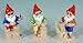 Set of 3 Sand Castle Gnomes on the Beach