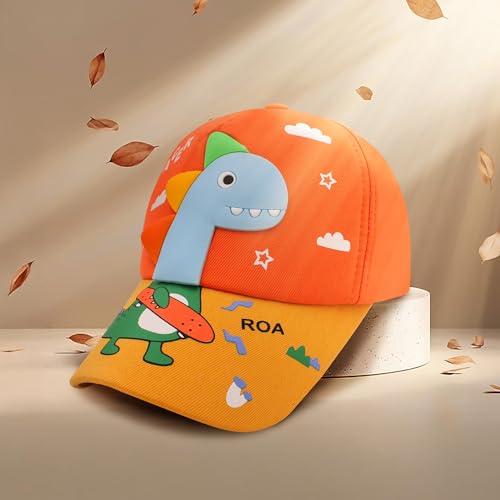 Image of VRITRAZ Unisex Kids Baseball Cap | Soft Cotton Adjustable Sun Hat for Boys & Girls | Casual Outdoor Summer Wear (4-12 Year)