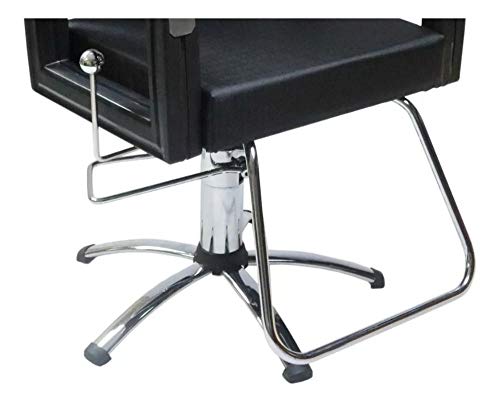 Square Base Estrela Dompel Poltrona Cadeira Reclinavel P/Barbeiro Maquiagem Salao Preto