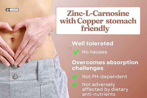 Image of Zincasin -CU contains Zinc L carnosine with Copper Supplement | Support Leaky Gut Care, immunity, Stomach Ulcer & Mucus Membrane layer Protection Supplement - 60 Capsules
