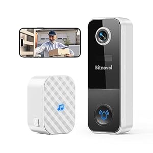 2K Smart Doorbell Camera – Wireless Video Doorbell with Chime 2024,Real-Time Notification,2-Way Talk AI Humanoid Alerts Motion Detection,2.4Ghz Wifi SD & Cloud,Front Door Camera Home Security