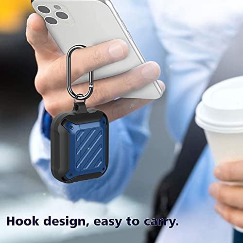 Lopnord Case Cover Compatible with AirPods 3rd Generation Case (2021), Replacement Cover for Airpod 3 Case, Shockproof Protective Case with Keychain for AirPod 3 Charging Case [LED Visible] (Blue)